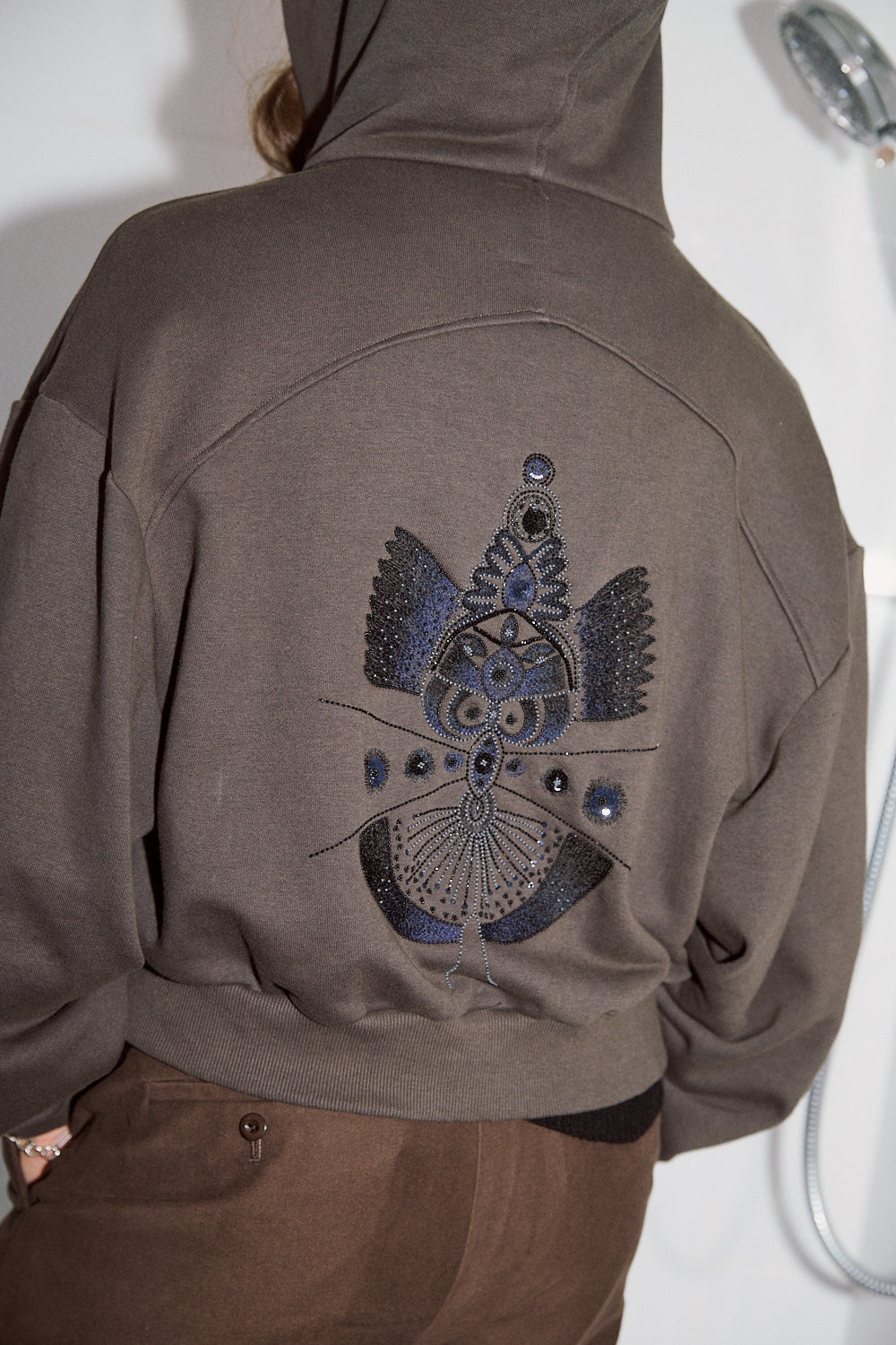 Ganaltaka Embroidery hooded Zip Parka