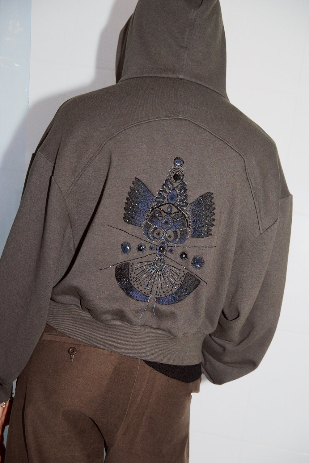 Ganaltaka Embroidery hooded Zip Parka