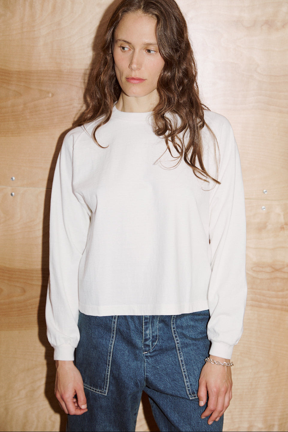 Mahuna LS T-Shirt in Off White