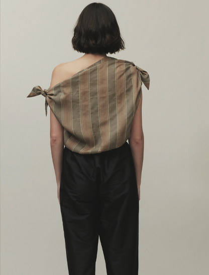 Swan Top in Tie Stripe