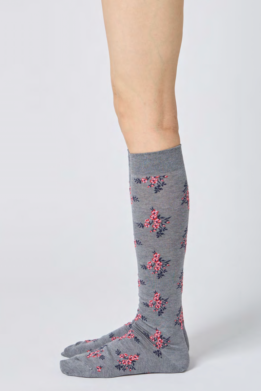 Floral Knee High Socks
