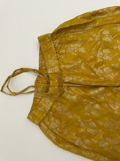 Silk Brocade Boxing Pant in Sun Yellow