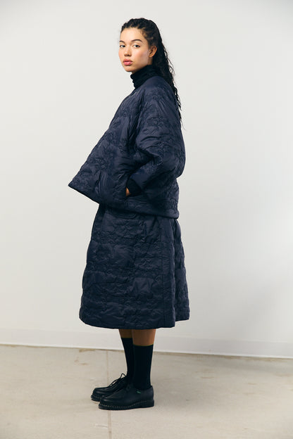 Quilted Jacket in Navy Black