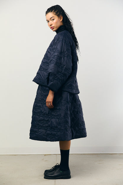 Quilted Jacket in Navy Black