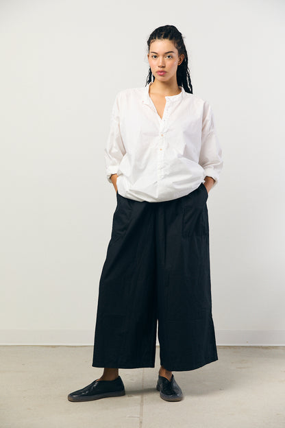 Chisato Pant - Black Cotton Poplin