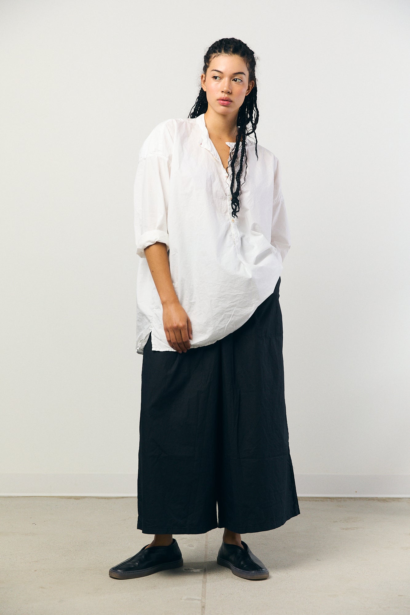 Chisato Pant - Black Cotton Poplin