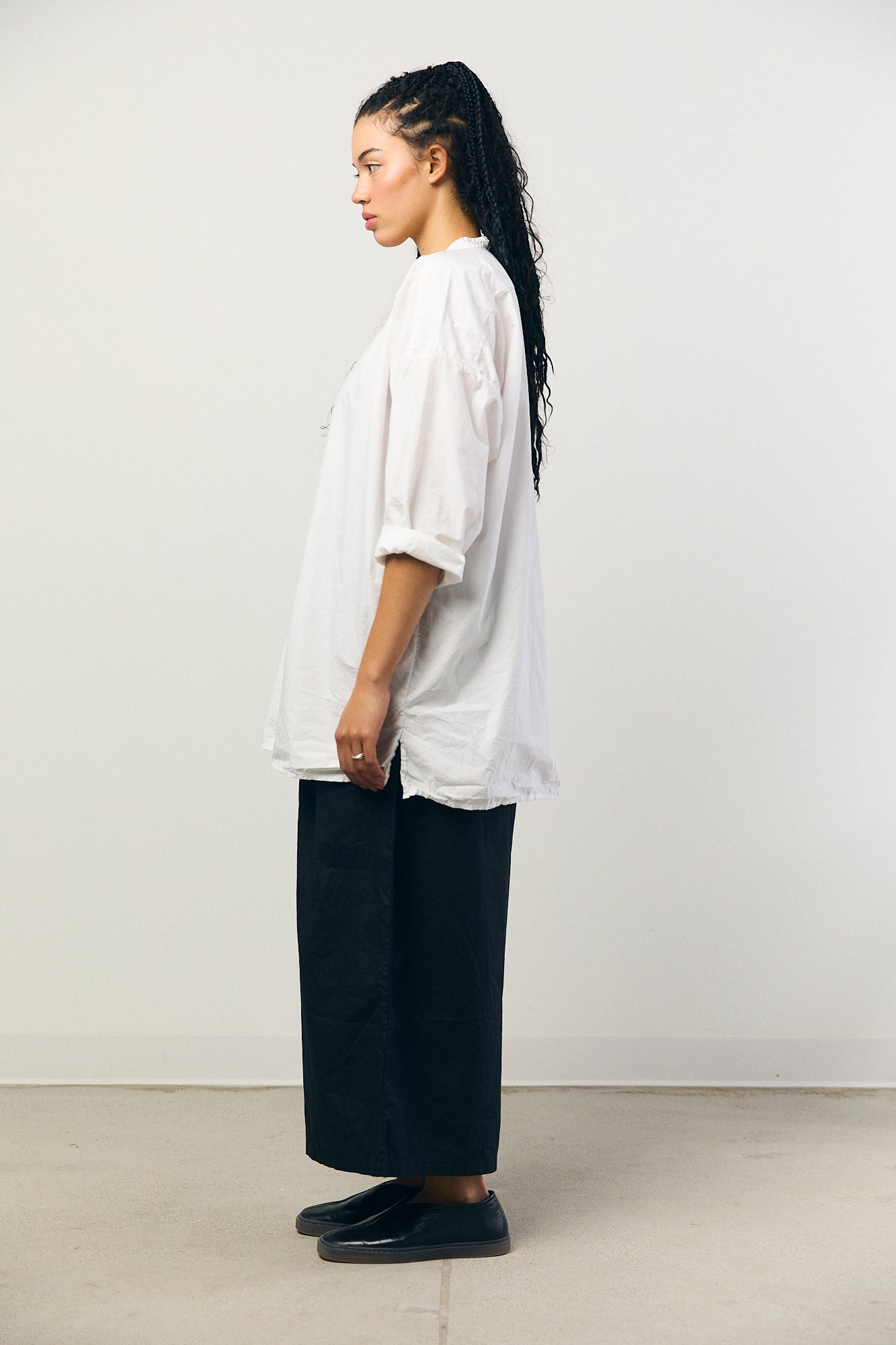 Chisato Pant - Black Cotton Poplin
