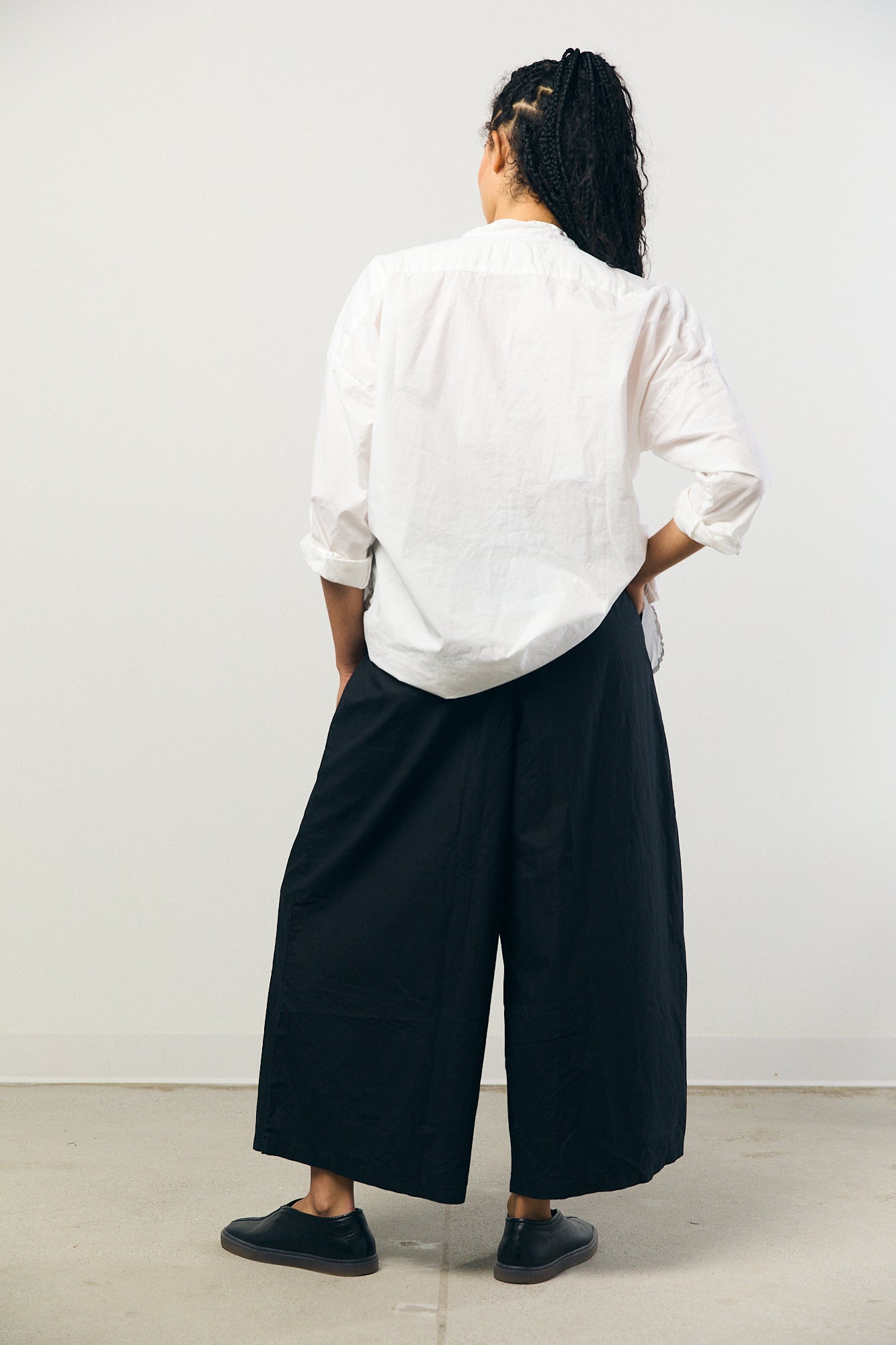 Chisato Pant - Black Cotton Poplin
