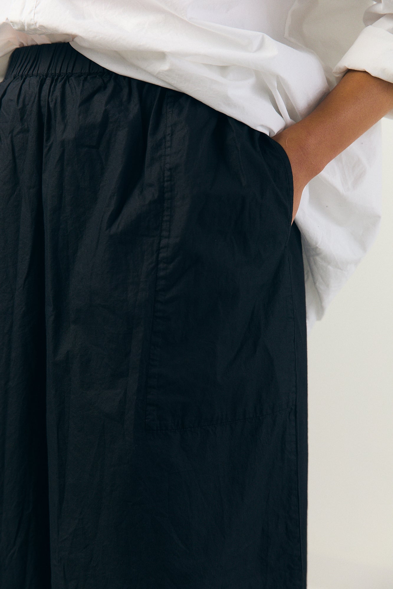 Chisato Pant - Black Cotton Poplin