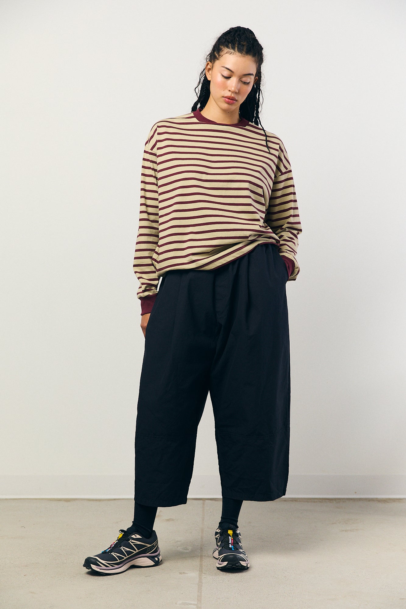 Cocoon Pants in Navy Black