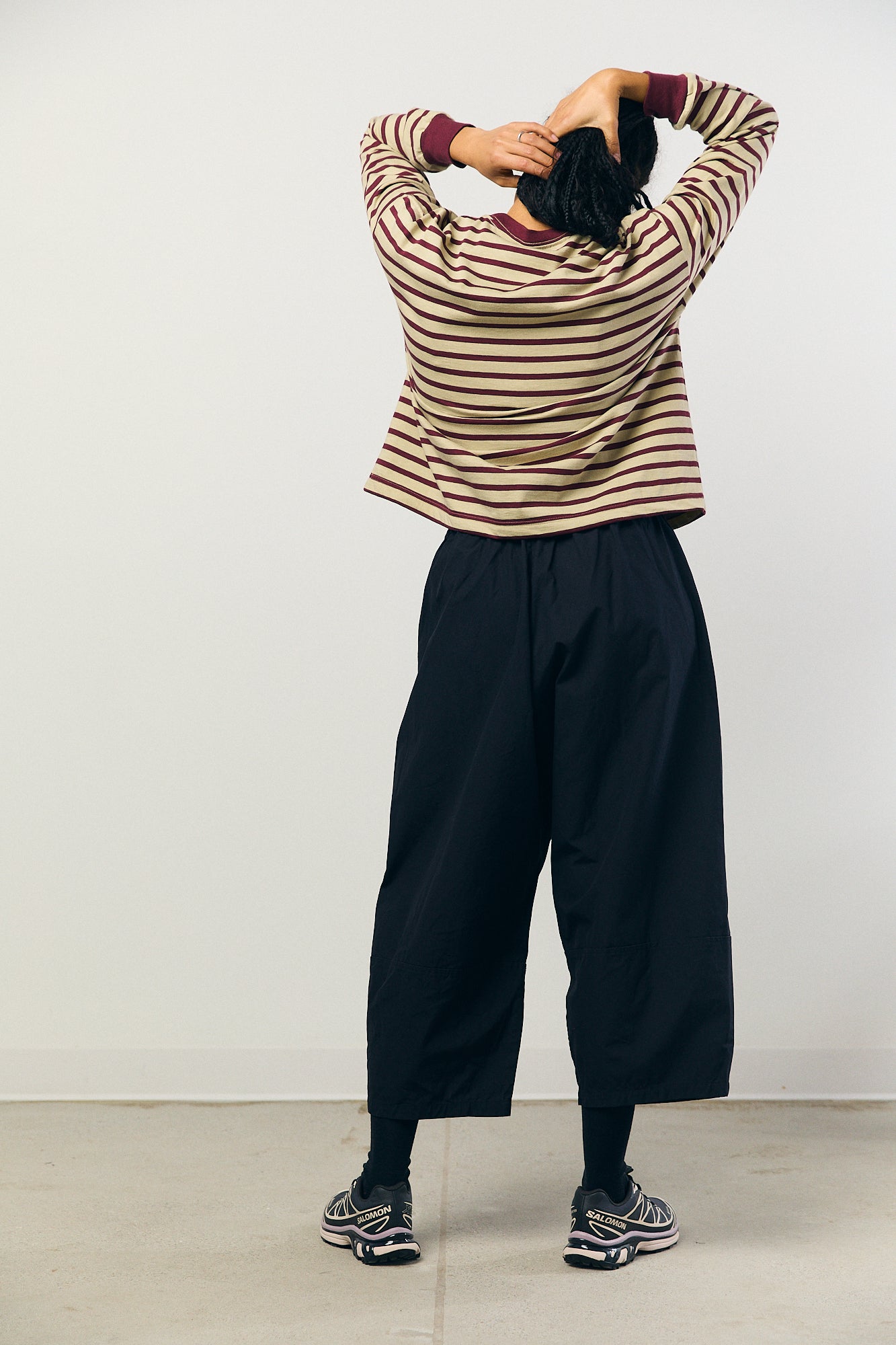 Cocoon Pants in Navy Black