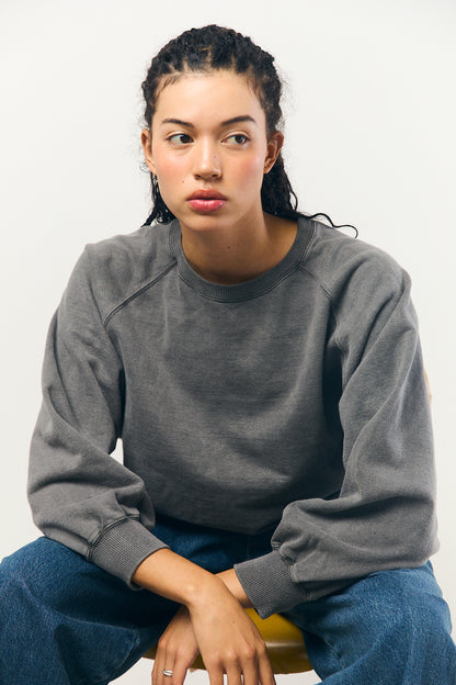 Pigment Dye Sweat L/S in Grey