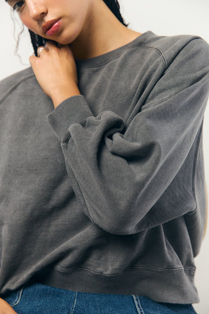 Pigment Dye Sweat L/S in Grey