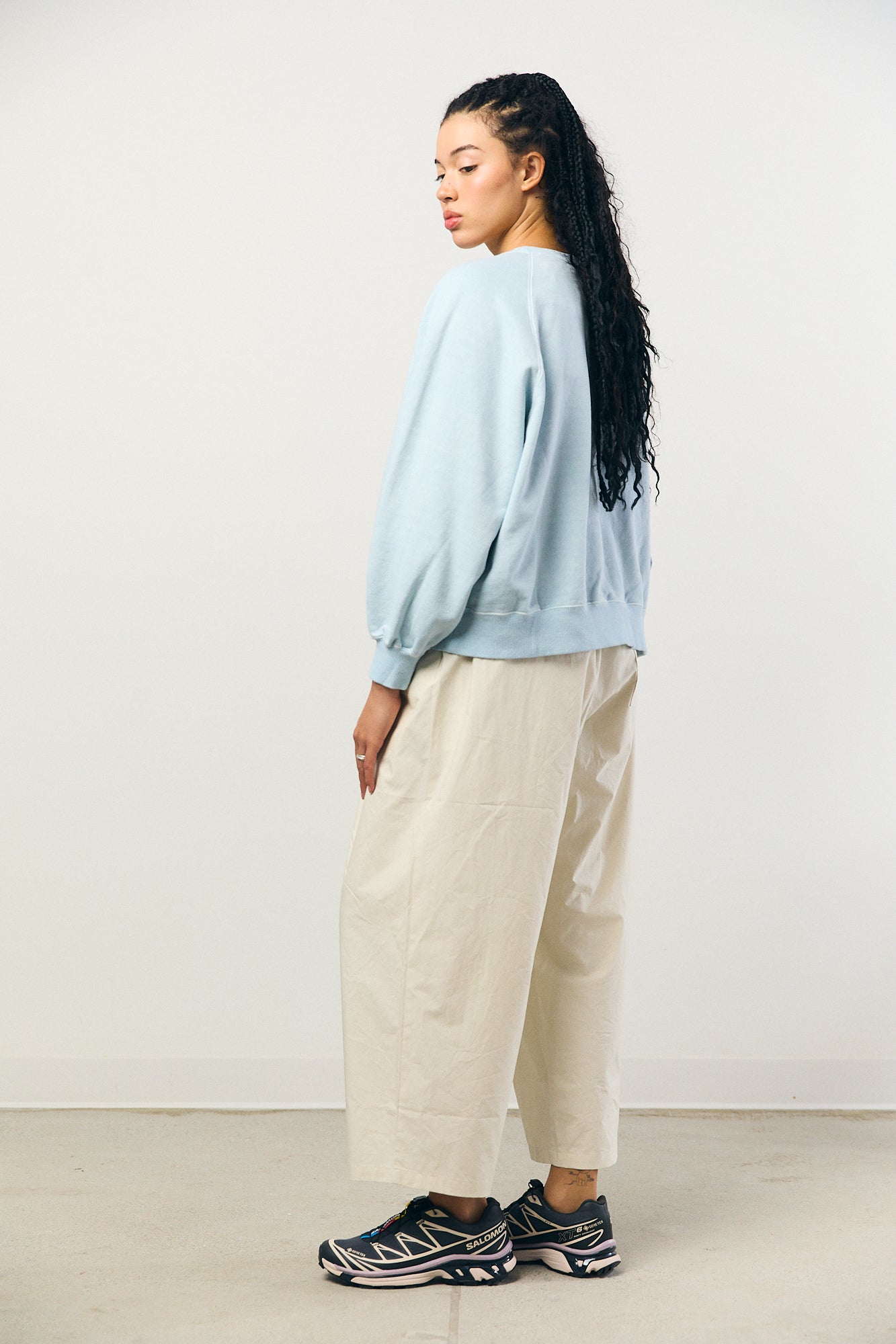 Pigment Dye Sweat L/S in Blue