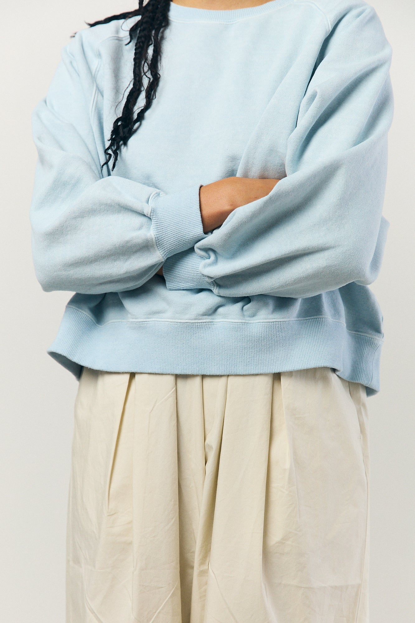 Pigment Dye Sweat L/S in Blue