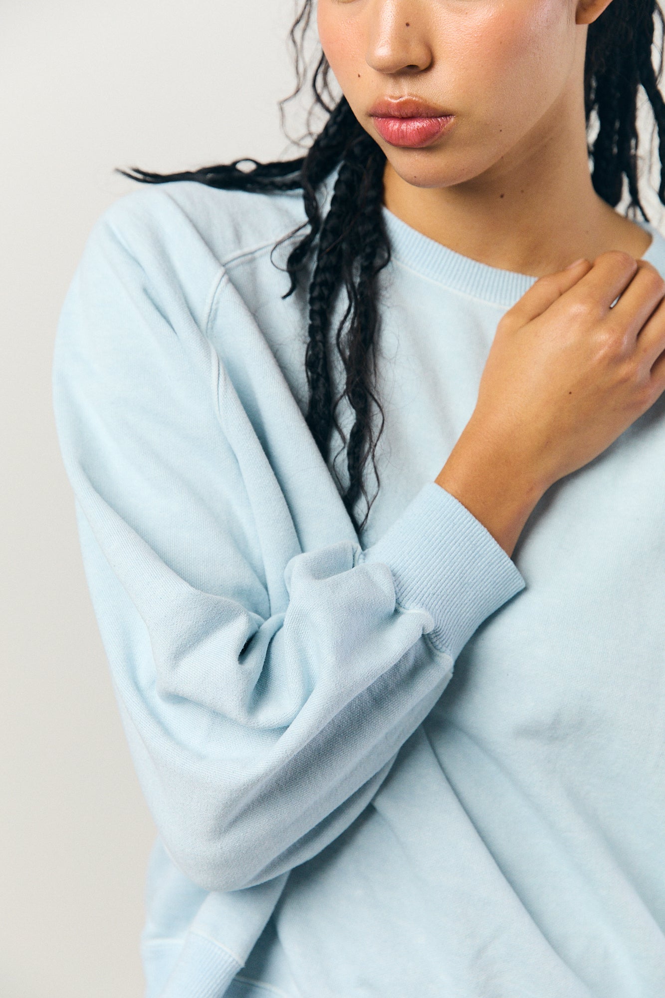 Pigment Dye Sweat L/S in Blue