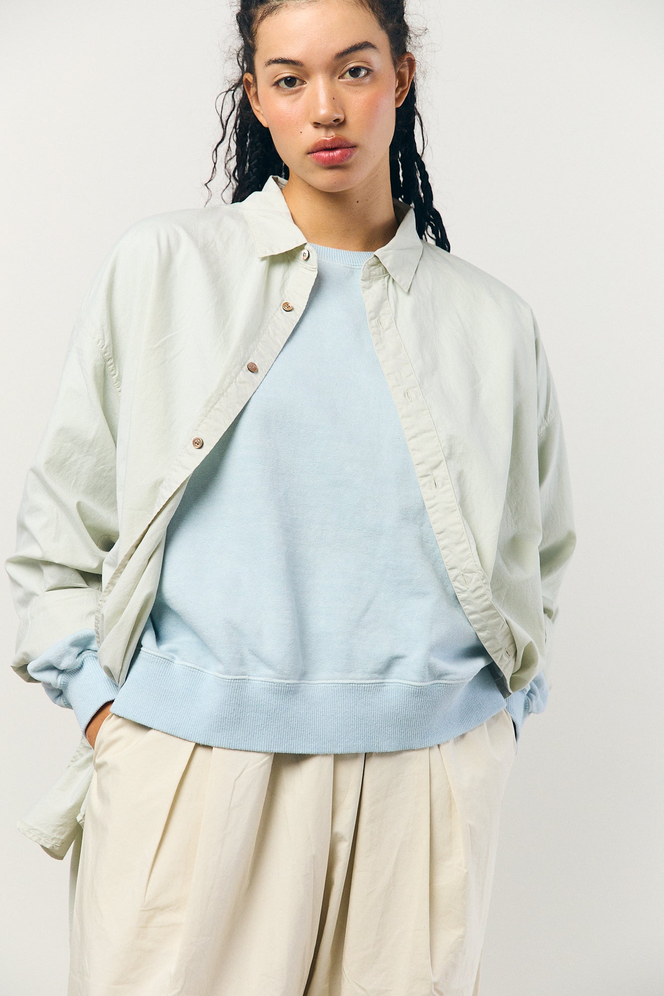 Unisex Shirt in Mint Green