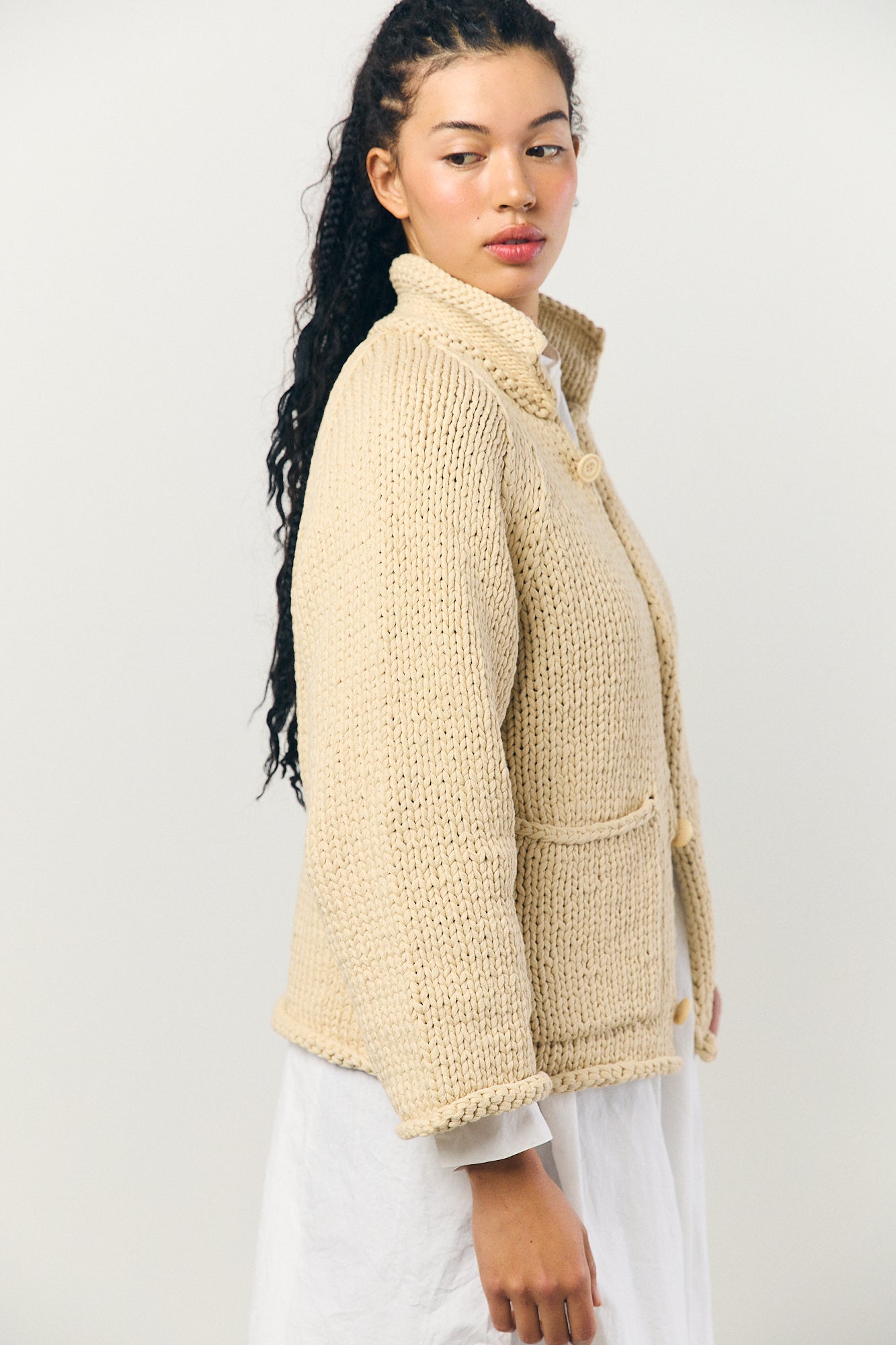 Knit Jacket in Ivory