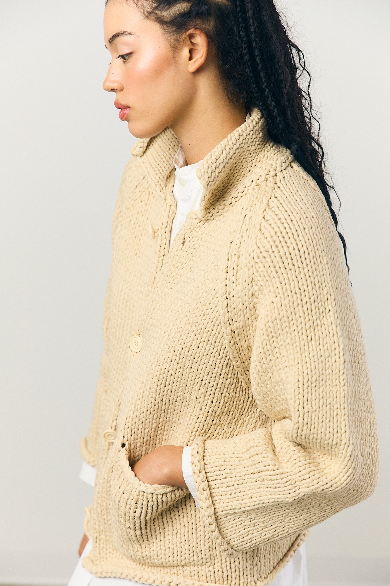 Knit Jacket in Ivory