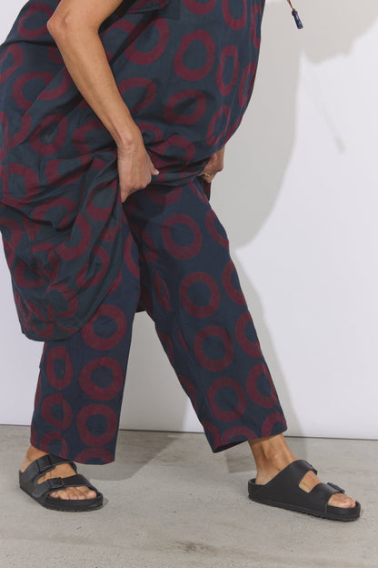 Lazy Pants - Burgundy Circle
