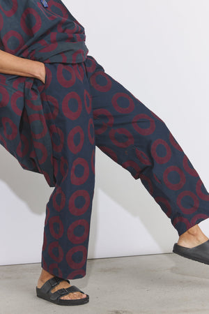 Lazy Pants - Burgundy Circle