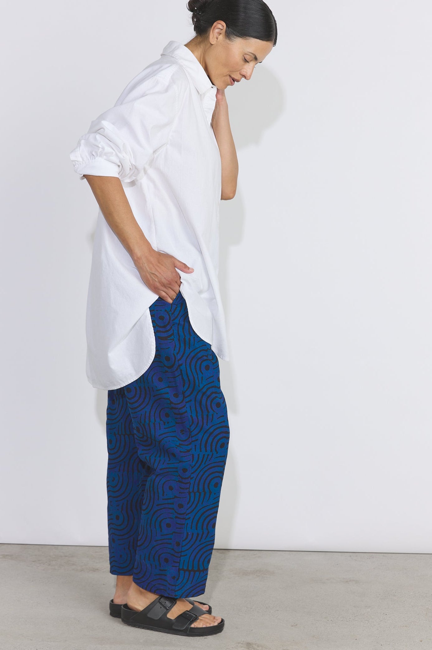 Lazy Pants - Indigo Swirl