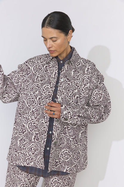 Oversized Shirt Jacket -  Liberty of London Floral Canvas