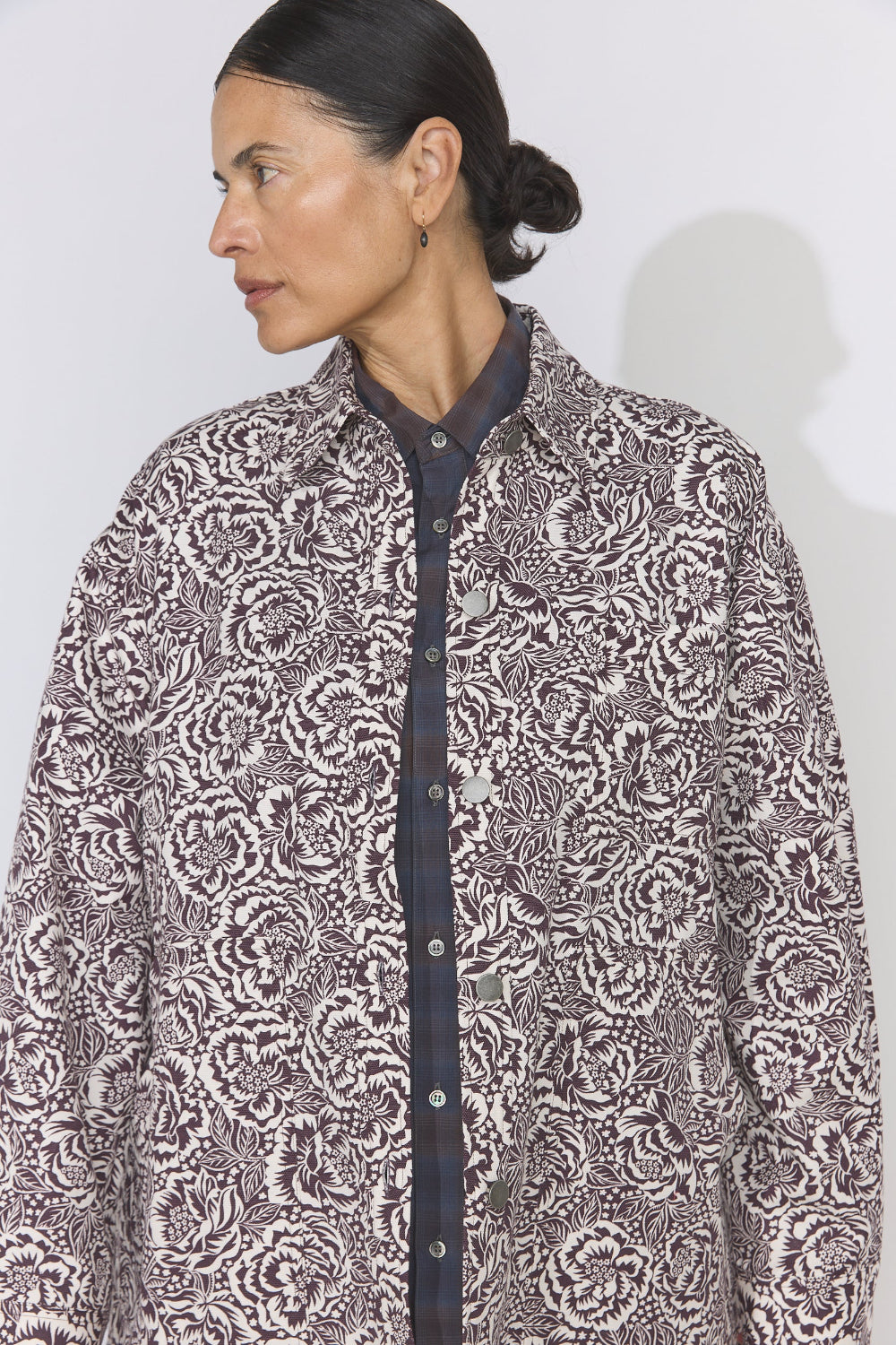 Oversized Shirt Jacket -  Liberty of London Floral Canvas