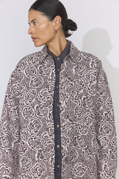 Oversized Shirt Jacket -  Liberty of London Floral Canvas