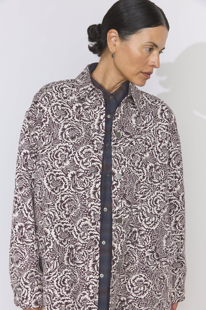 Oversized Shirt Jacket -  Liberty of London Floral Canvas