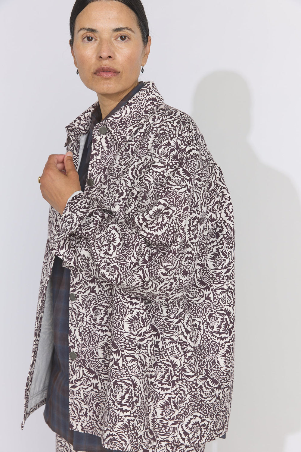 Oversized Shirt Jacket -  Liberty of London Floral Canvas