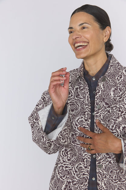 Oversized Shirt Jacket -  Liberty of London Floral Canvas