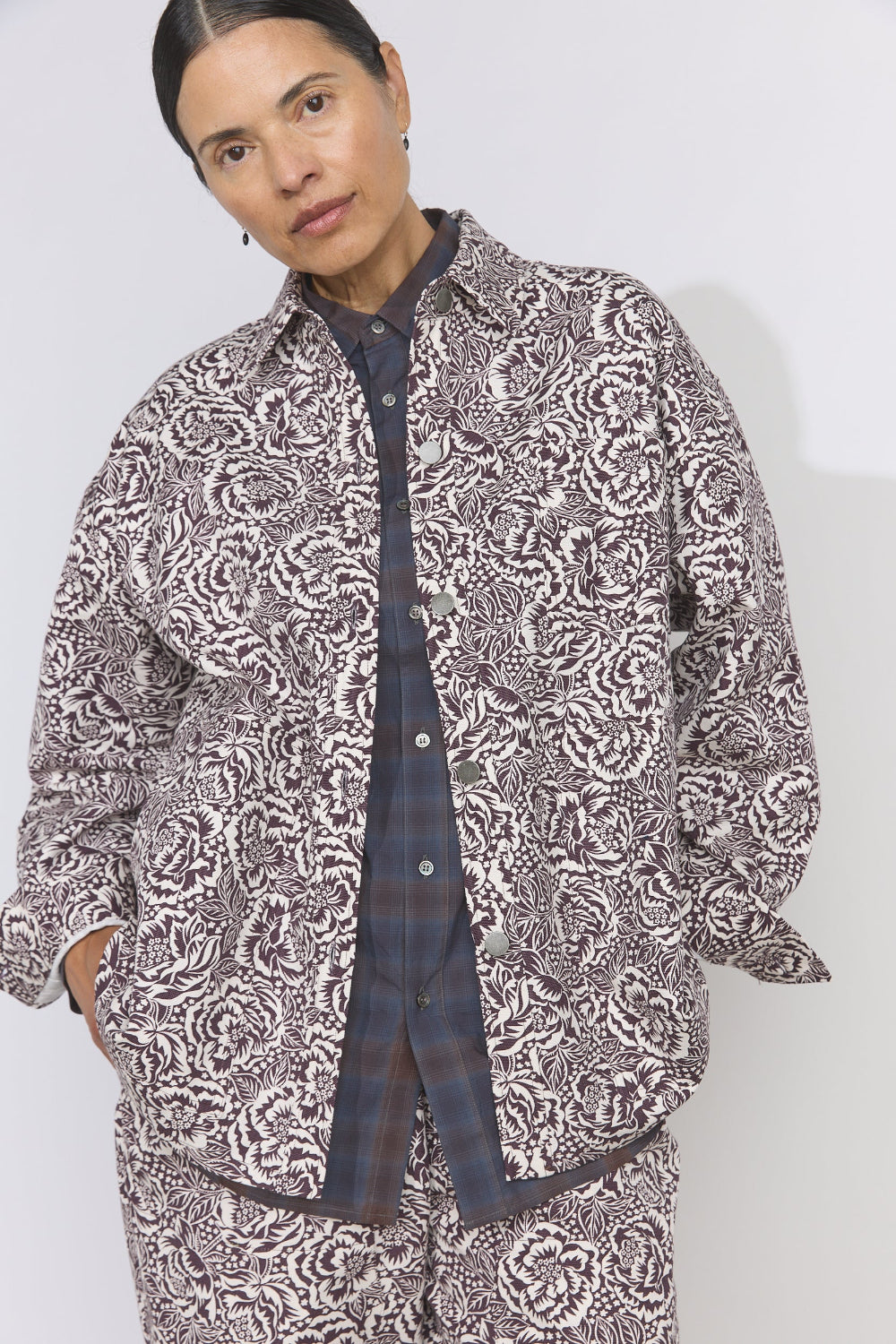 Oversized Shirt Jacket -  Liberty of London Floral Canvas