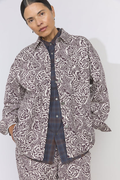 Oversized Shirt Jacket -  Liberty of London Floral Canvas