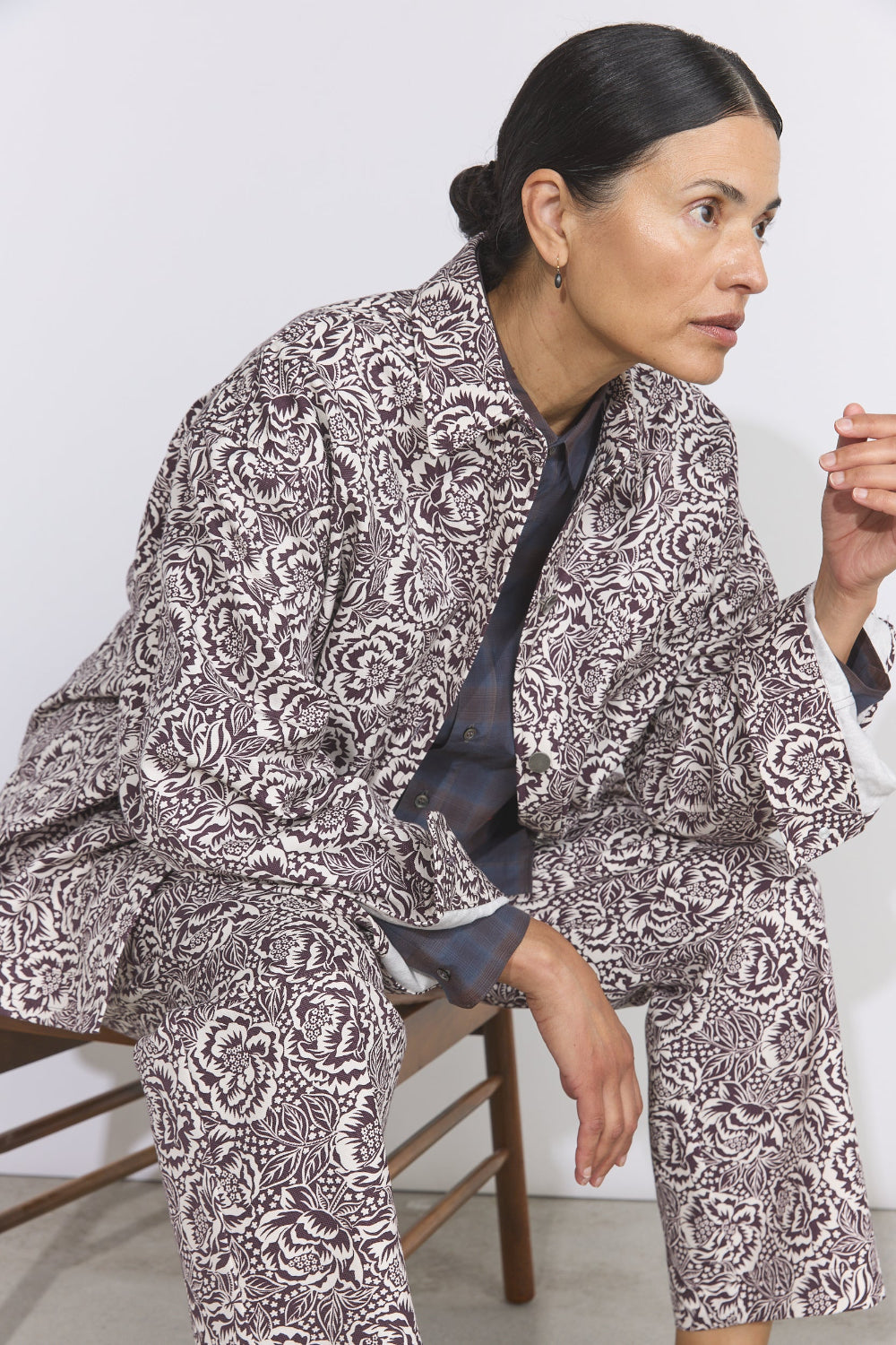 Oversized Shirt Jacket -  Liberty of London Floral Canvas