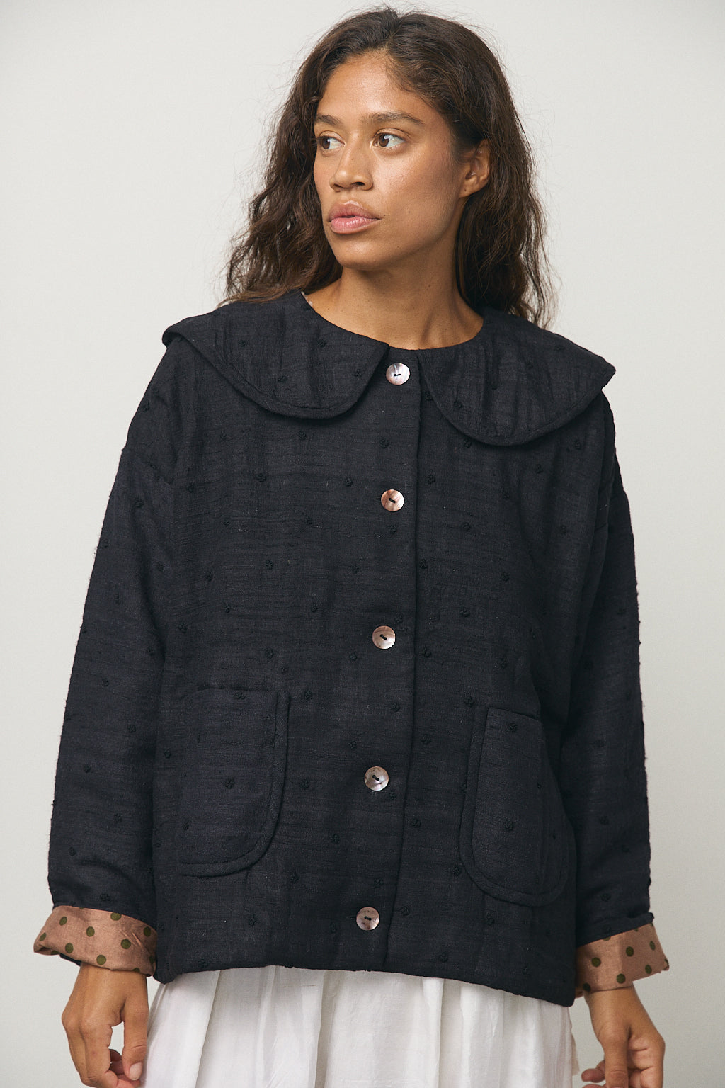 Round Collar Blouson