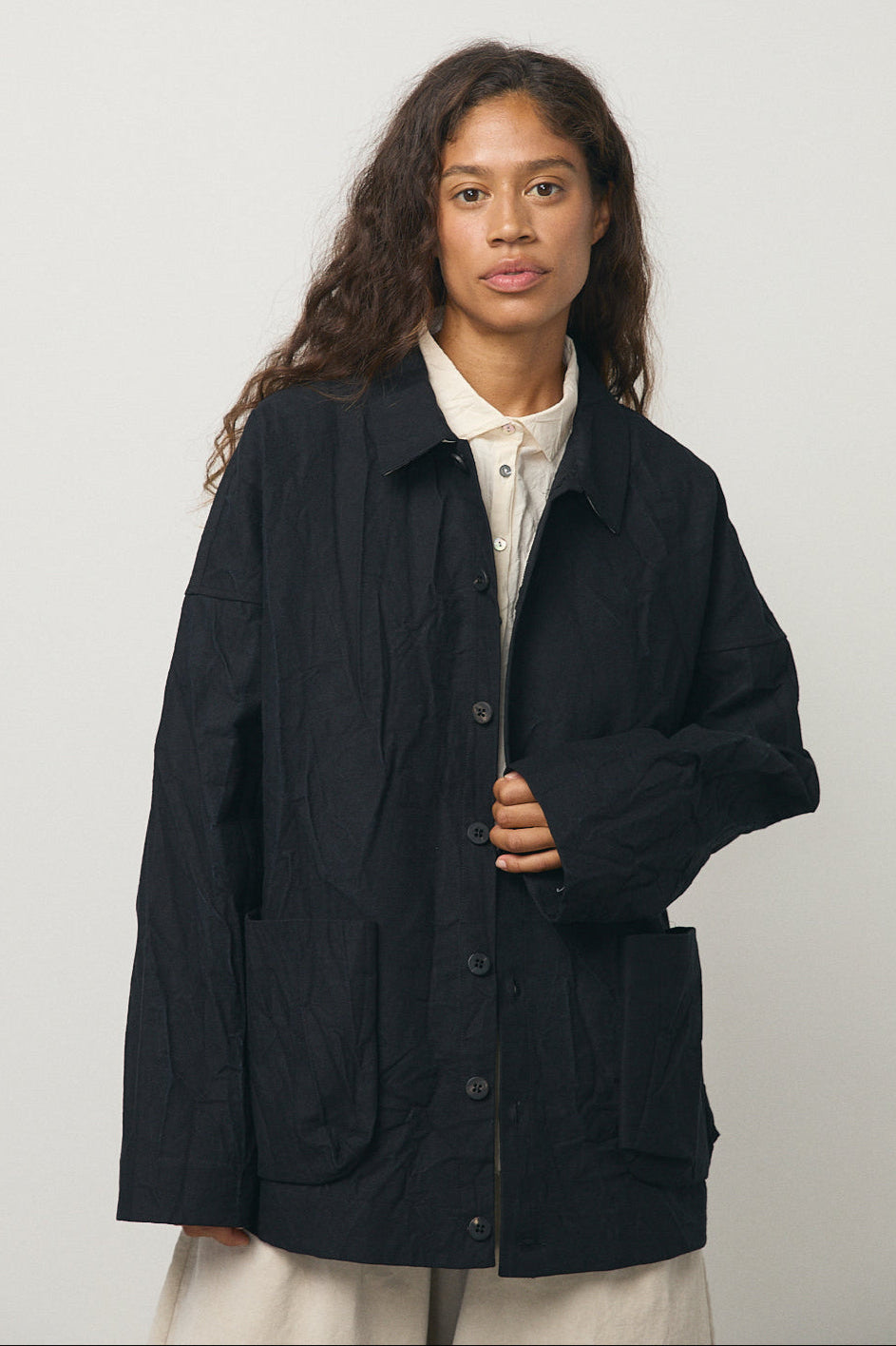 Crash Overshirt in Black