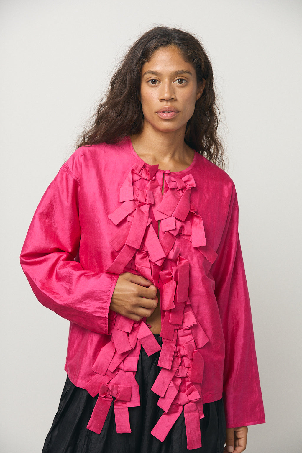 Ribbon Light Jacket in Rose Violet