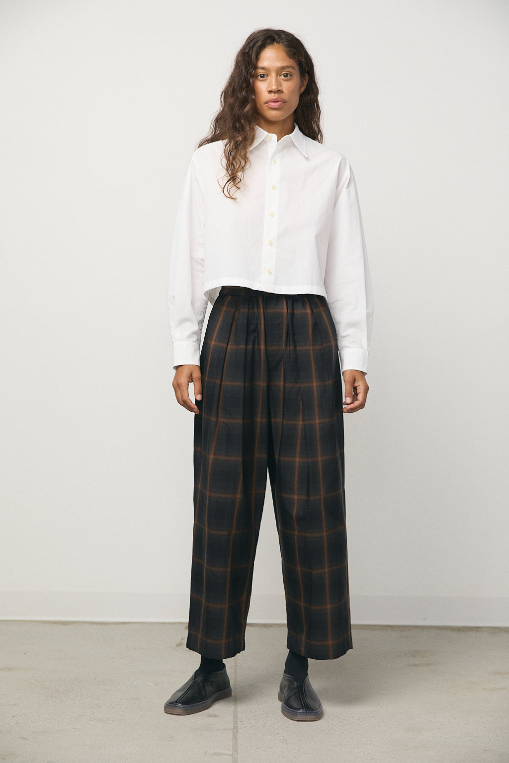 Hakama Pants in Brown Check