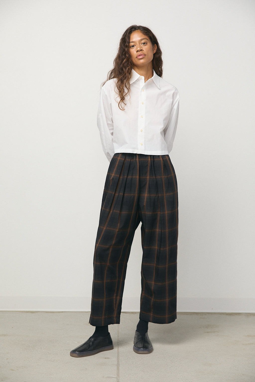 Hakama Pants in Brown Check