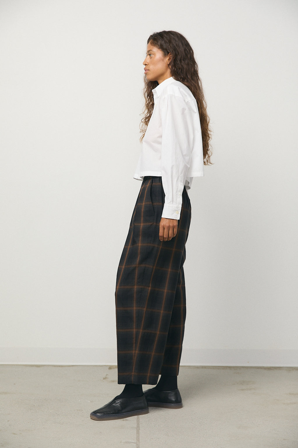 Hakama Pants in Brown Check