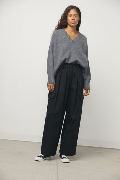 Clover Twill Pants in Black