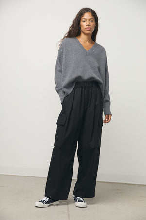 Clover Twill Pants in Black