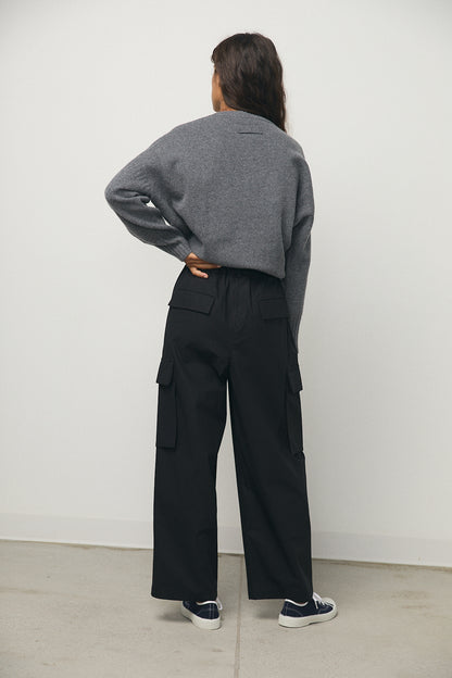 Clover Twill Pants in Black