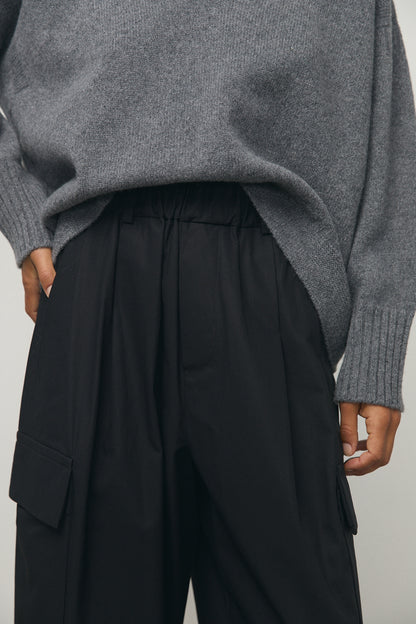 Clover Twill Pants in Black