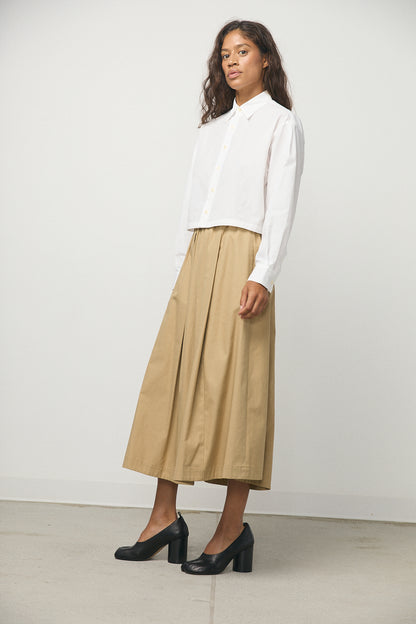 Dolly Twill Skirt in Beige
