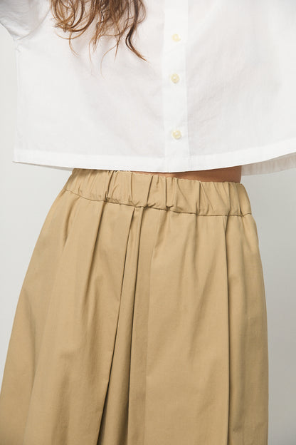 Dolly Twill Skirt in Beige