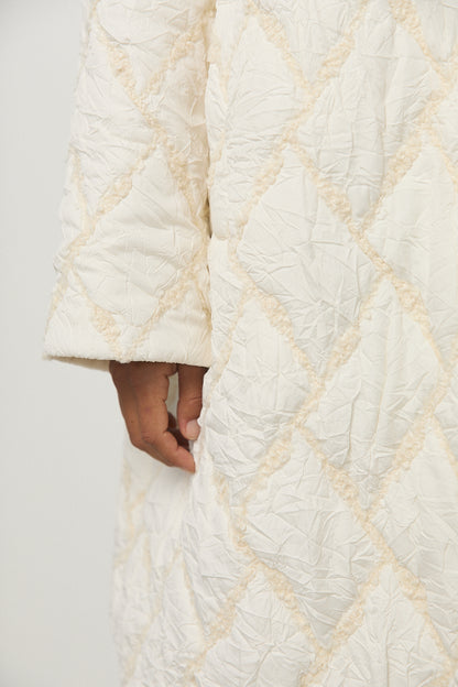 Farrah Quilted Coat in Cream