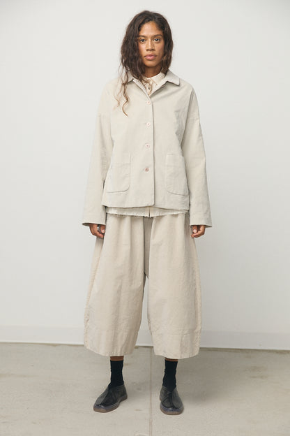 Shirt Loose Blazer in Velvet Oatmeal