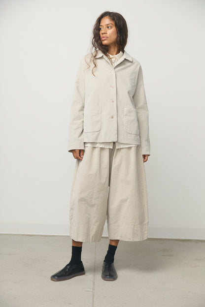 Shirt Loose Blazer in Velvet Oatmeal